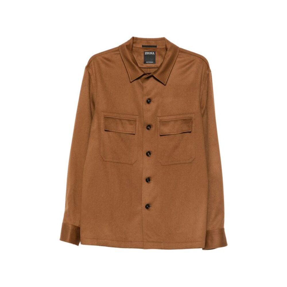 Zegna Brown Shirts Men